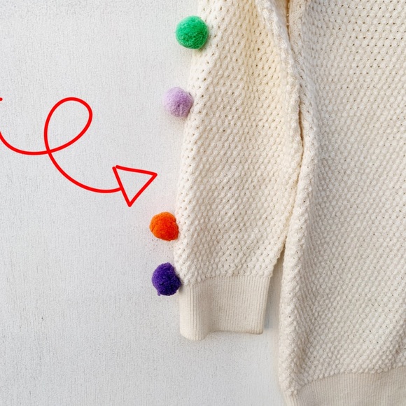 ANTHROPOLOGIE Emilia Pommed Knit Pullover Sweater - Picture 8 of 16